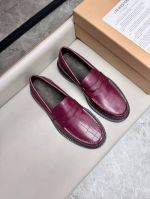 J.M.WESTON Purple calfskin Leather Shoes-J.M.WESTON Man Business Leather Shoes